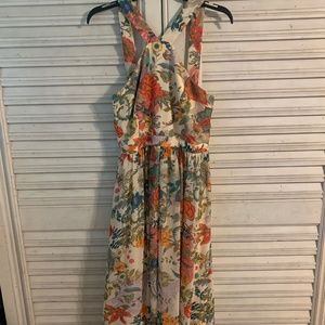 COPY - Lulus sun dress// Lila cream floral print dress